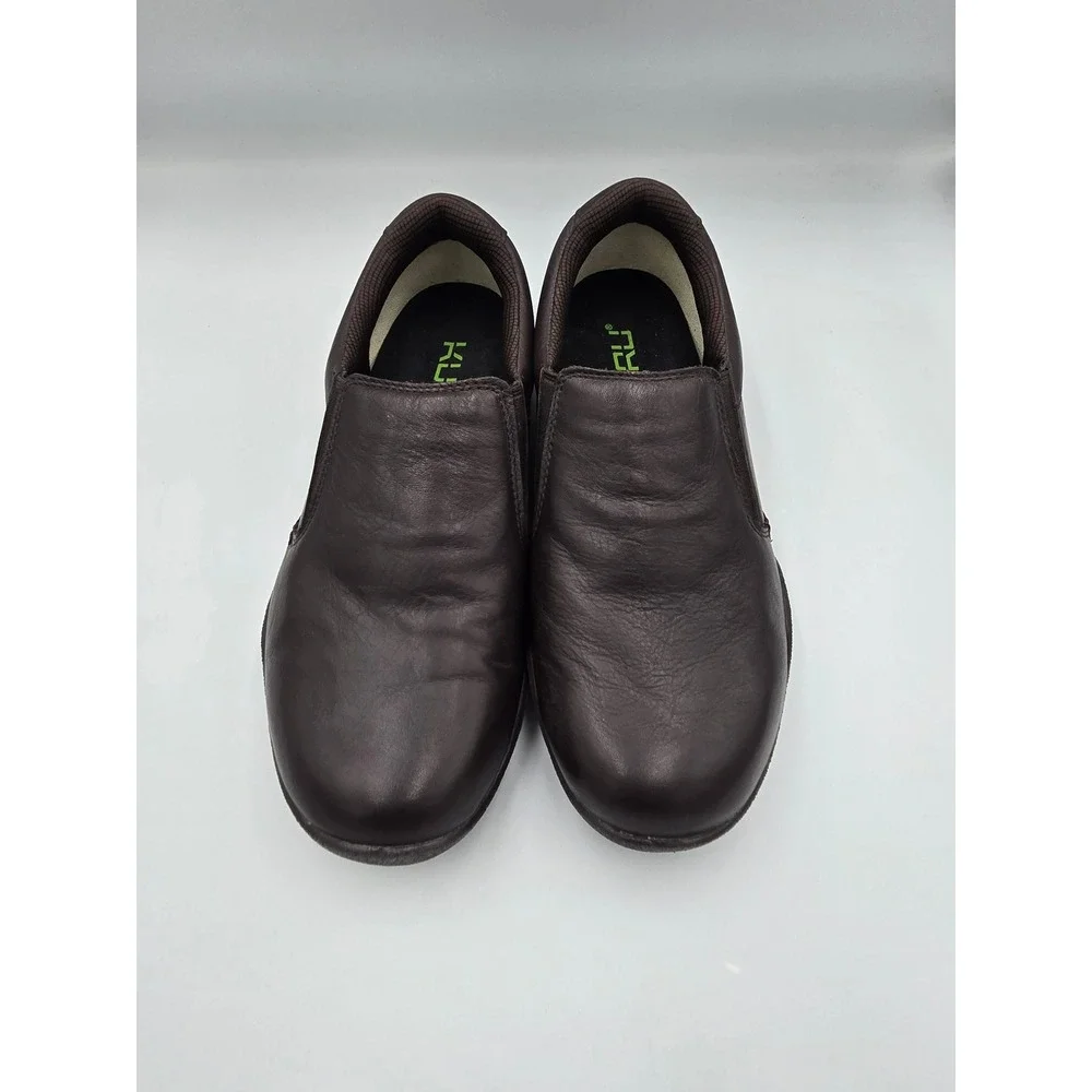 Kuru Mens‎ 8.5 Dark Brown Leather Slip On Loafers Comfort Walking Shoes